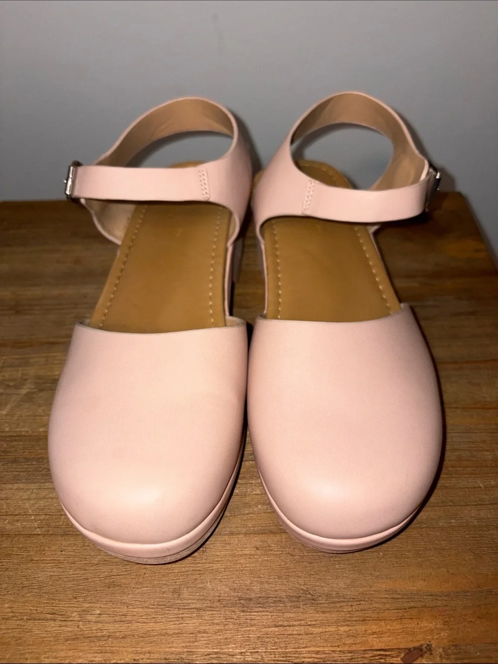Cat & Jack Pink Ankle-Strap Kids Clog Shoes 3 Girls